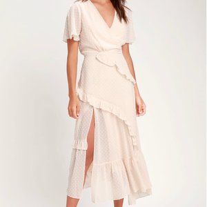 NWT Cream Asymmetrical Dress